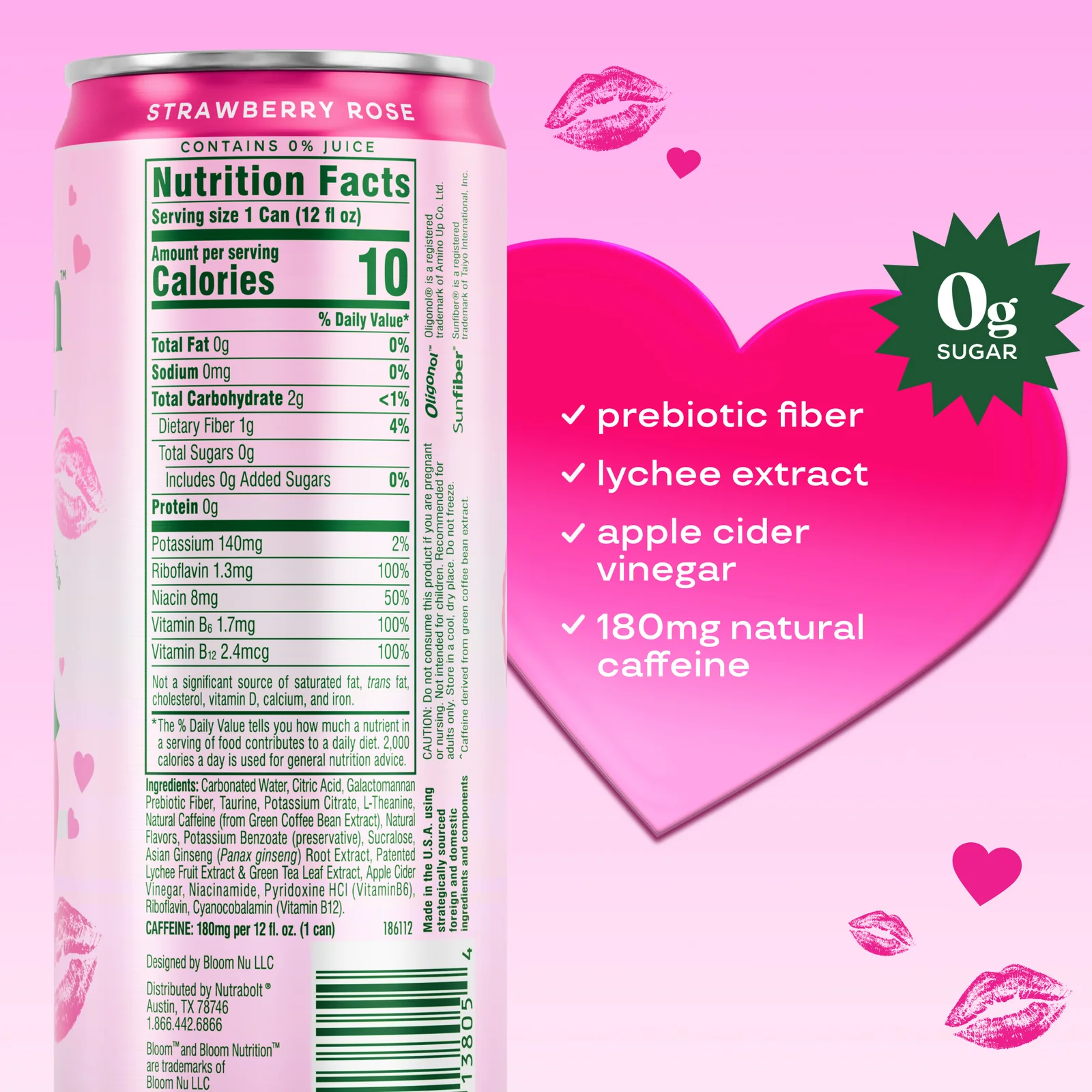 Lata Sparkling Energy — Strawberry Rose